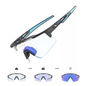 Phototrope-Fahrradbrille - Mountainbike - Schwarz-Blau