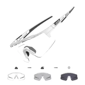 Phototrope-Fahrradbrille - Mountainbike - Schwarz-Weiß