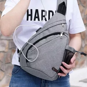 Umhängetasche USB Lade Rucksack