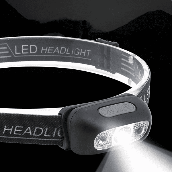 Wasserdichte Wiederaufladbare LED-Stirnlampe für Wanderungen