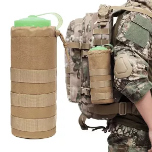 Wasserflaschentasche, Molle-Wasserflaschentasche, Wasserflaschentragetasche, Befestigung der Wasserflasche am Rucksack