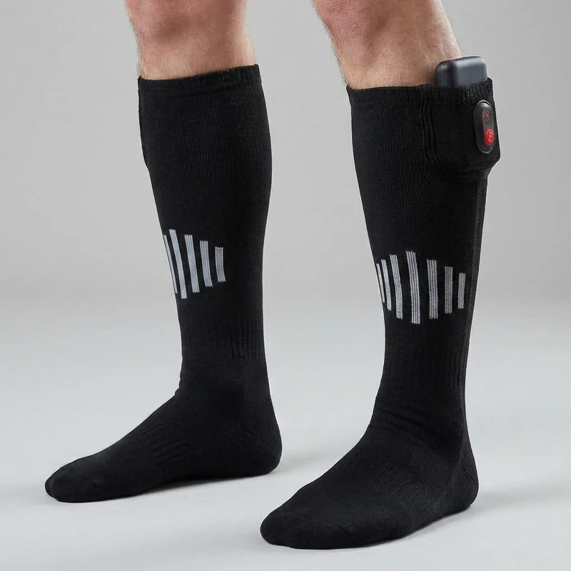 heated socks, electric socks, rechargeable heated socks, electric heated socks, heated thermal socks