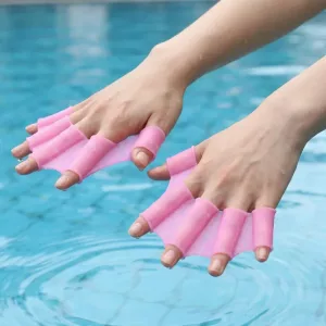 silicone training fins, swimming hand fins, hand flippers, silicone swimming fins, webbed fins, swimming hand flippers